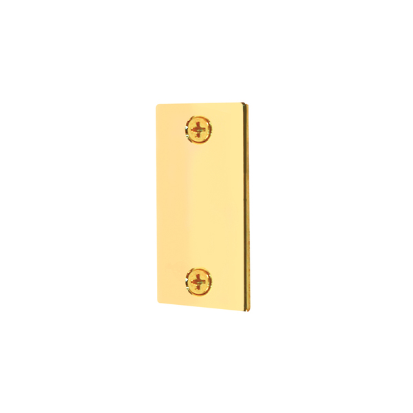 Prime-Line Steel Door Edge Hole Filler Plate, 1-1/8 in. x 2-1/4 in., Brass Finish Single Pack U 9497